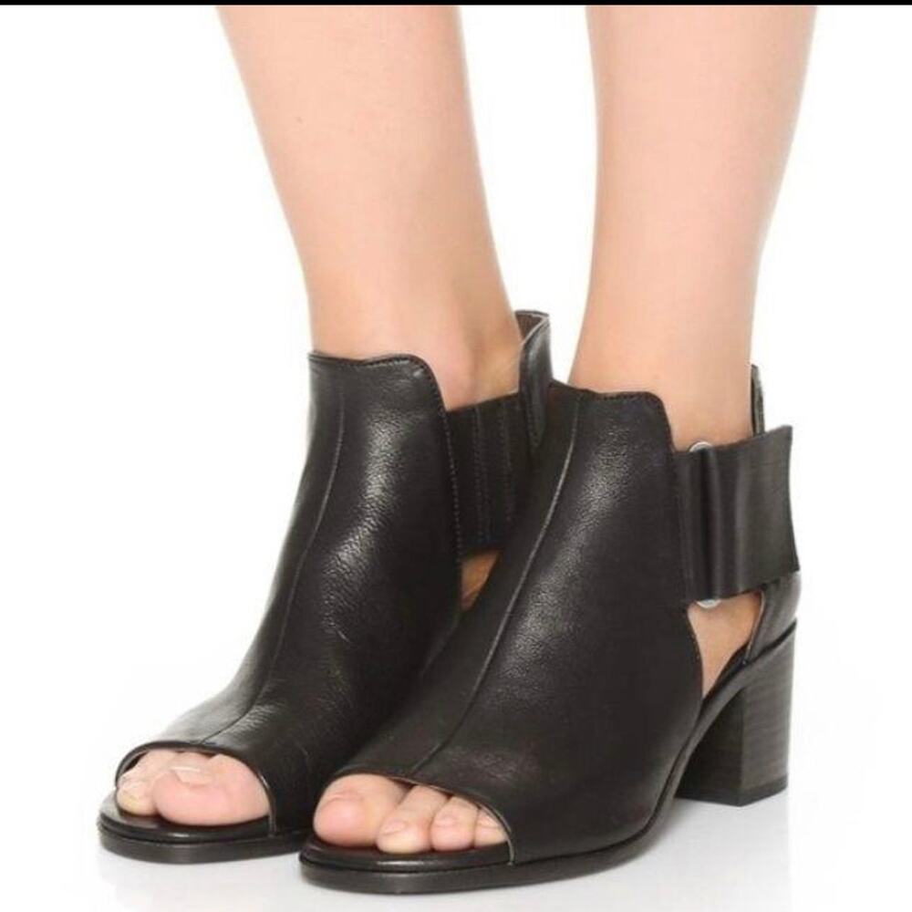 COCLICO Zephira Open Toe Black Booties Size 39 / US: 8.5